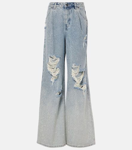 Jeans a gamba larga distressed - Self-Portrait - Modalova