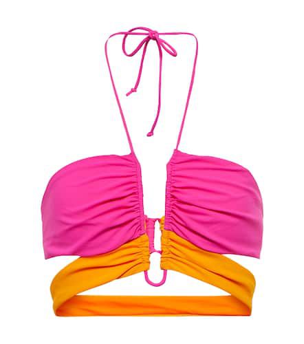 Ruched halterneck bikini top - Nensi Dojaka - Modalova