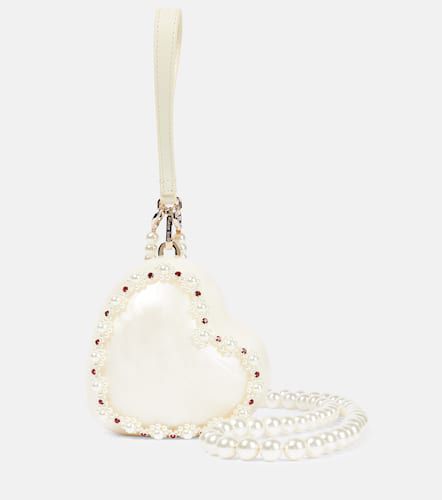 Heart faux pearl-embellished clutch - Simone Rocha - Modalova