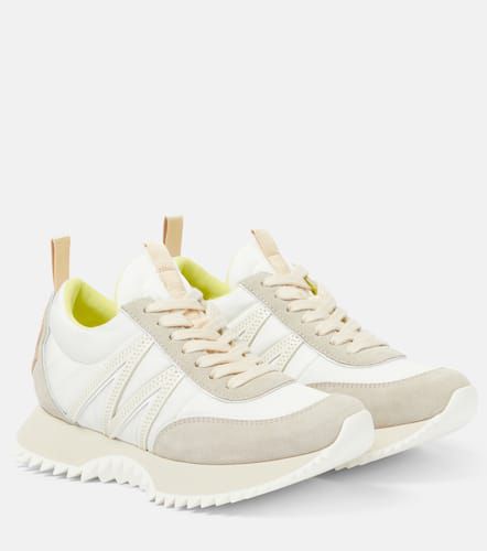 Pacey suede-trimmed sneakers - Moncler - Modalova