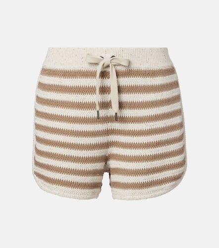 Short rayé en coton mélangé - Brunello Cucinelli - Modalova