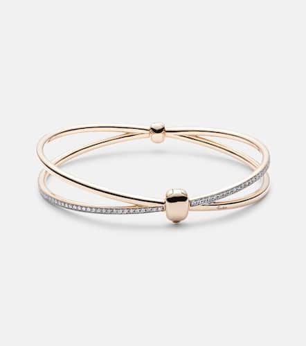 Together 18kt rose gold bangle with white diamonds - Pomellato - Modalova