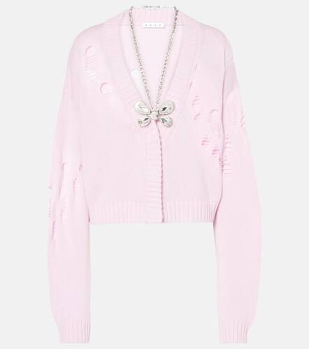 Embellished cotton and cashmere cardigan - Area - Modalova