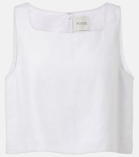 Posse Val linen crop top - Posse - Modalova