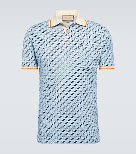 Geometric G cotton-blend piquÃ© polo shirt - Gucci - Modalova