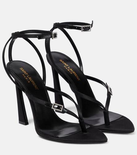 Nadja embellished satin sandals - Saint Laurent - Modalova