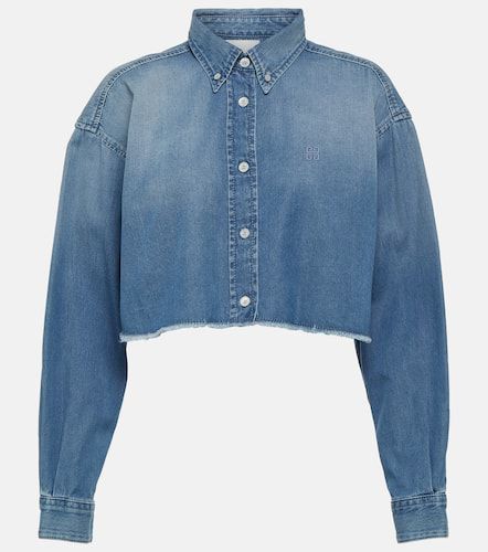 Givenchy Camisa cropped 4G de denim - Givenchy - Modalova