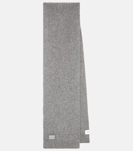 Ribbed-knit wool and cashmere scarf - Miu Miu - Modalova