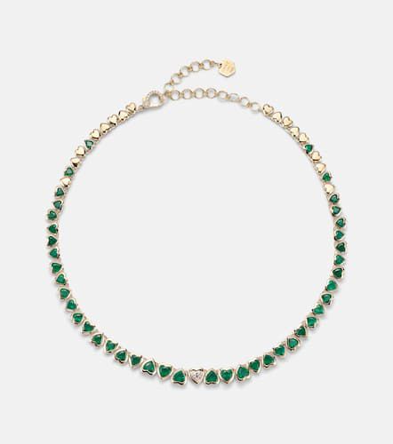 Kt necklace with emeralds and diamonds - Shay Jewelry - Modalova