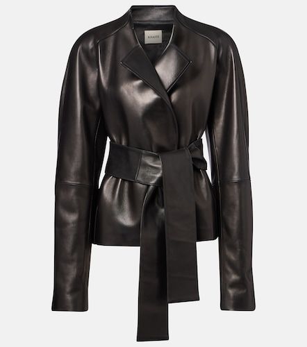 Khaite Edith belted leather jacket - Khaite - Modalova