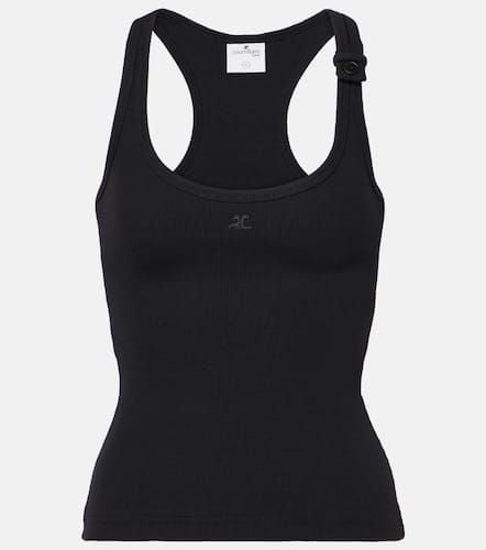 CourrÃ¨ges Ribbed-knit cotton tank top - Courreges - Modalova