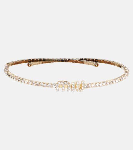 Logo crystal-embellished choker - Miu Miu - Modalova