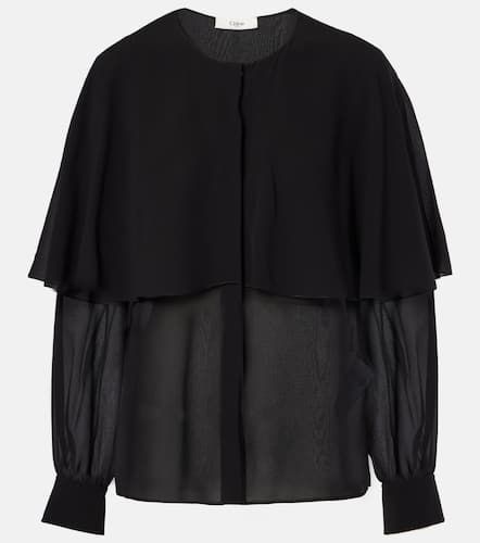 Chloé Blusa de georgette de seda con capa - Chloe - Modalova