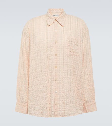 Borrowed checked cotton-blend seersucker shirt - Our Legacy - Modalova
