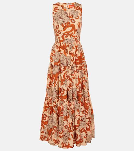 Printed cotton poplin maxi dress - La DoubleJ - Modalova