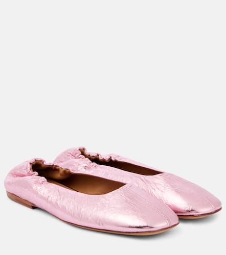 Bailarinas de piel metalizada - Dries Van Noten - Modalova