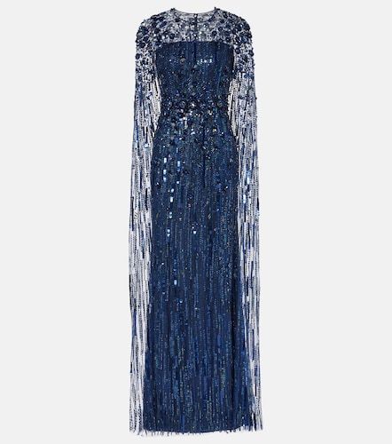 Ruby sequined caped gown - Jenny Packham - Modalova