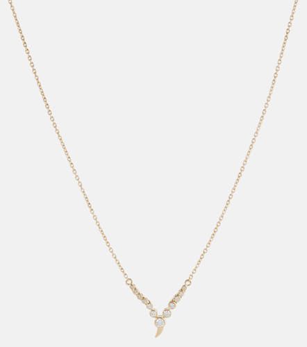 Zen Small 14kt pendant necklace with diamonds - Ondyn - Modalova