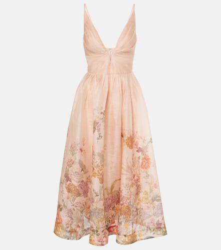 Pavilion linen and silk midi dress - Zimmermann - Modalova