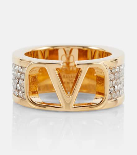 Ring VLogo Signature mit Kristallen - Valentino - Modalova