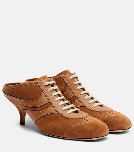 Mules 65 aus Veloursleder und Leder - Dries Van Noten - Modalova