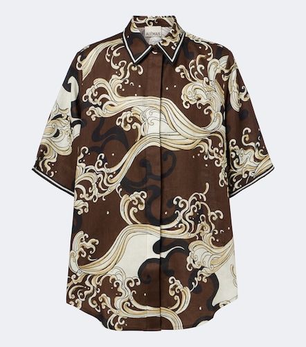 Alémais Camisa oversized Otis de lino estampada - Alemais - Modalova