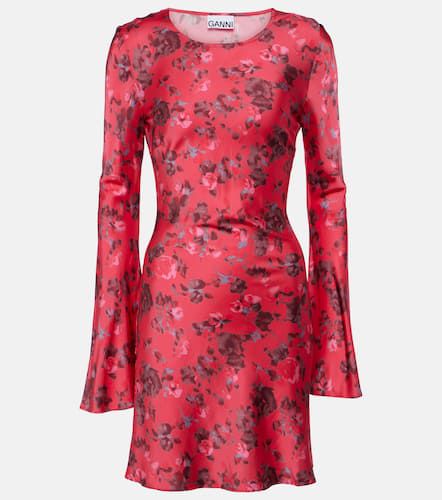 Ganni Floral satin minidress - Ganni - Modalova