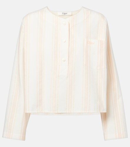Chloé Crop top de algodón a rayas - Chloe - Modalova