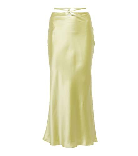 Tie-trimmed silk satin midi skirt - Christopher Esber - Modalova