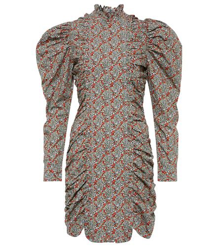 Vestido corto de algodón floral - Ganni - Modalova