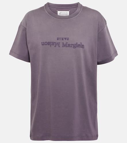 T-shirt in jersey di cotone con logo - Maison Margiela - Modalova