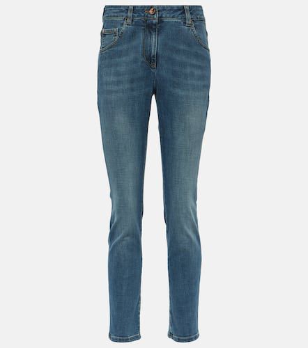 High-Rise Cropped Skinny Jeans - Brunello Cucinelli - Modalova