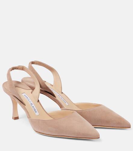 Slingback-Pumps Carolyne 70 aus Veloursleder - Manolo Blahnik - Modalova