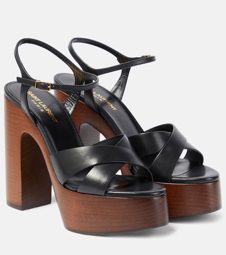 Bianca 85 leather platform sandals - Saint Laurent - Modalova