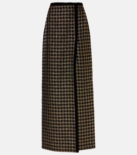 Gonna lunga in tweed pied-de-poule - Nina Ricci - Modalova