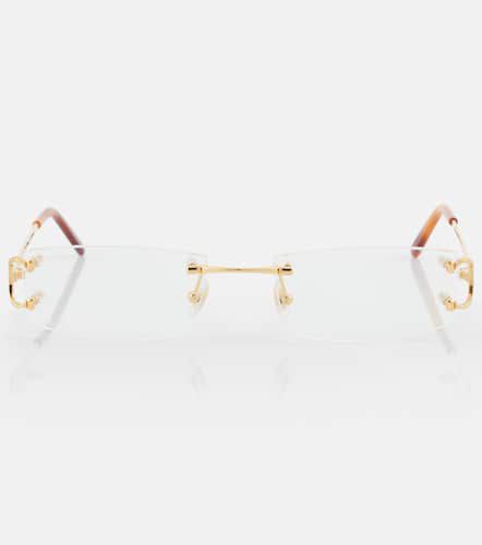 Eckige Brille - Cartier Eyewear Collection - Modalova