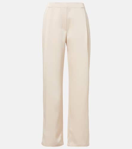 Barb pleated high-rise satin pants - Leset - Modalova