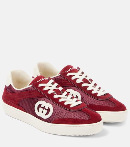 Gucci GG suede-trimmed sneakers - Gucci - Modalova