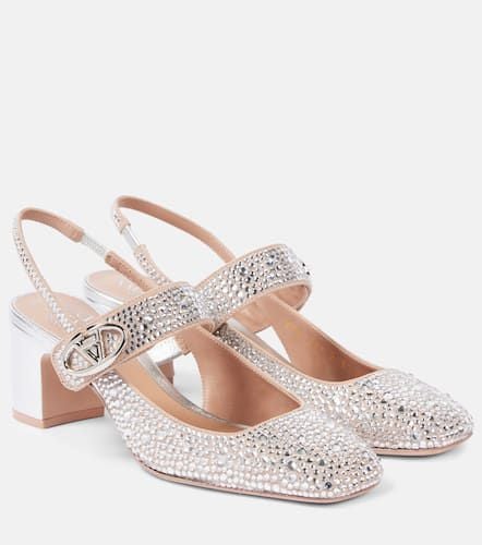 Slingback-Pumps VLogo Locker mit Kristallen - Valentino Garavani - Modalova