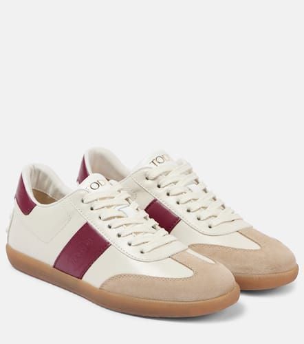 Cassetta suede-trimmed leather sneakers - Tod's - Modalova