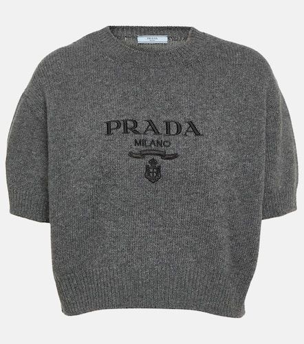 Slate wool and cashmere sweater - Prada - Modalova
