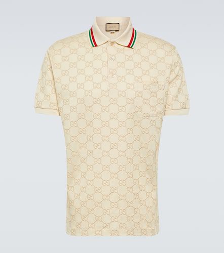 Polo de piqué de algodón con GG bordado - Gucci - Modalova