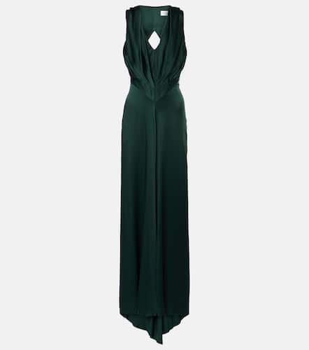 Pleated crÃªpe satin gown - Victoria Beckham - Modalova