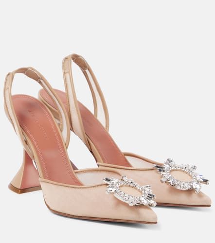 Slingback-Pumps Begum 95 aus Mesh - Amina Muaddi - Modalova