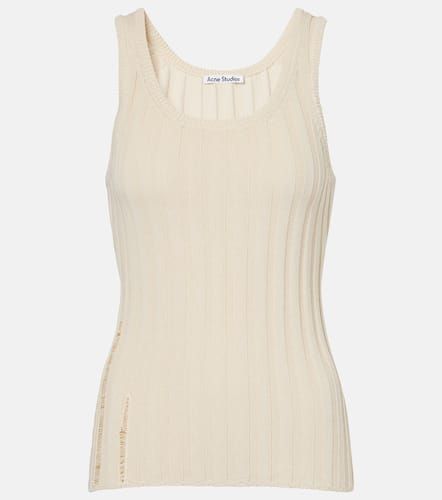 Tank top in maglia di misto cotone a coste - Acne Studios - Modalova