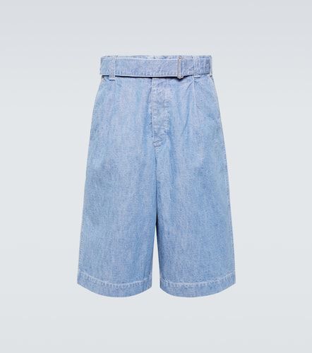 Oversized pleated denim cargo shorts - Kenzo - Modalova