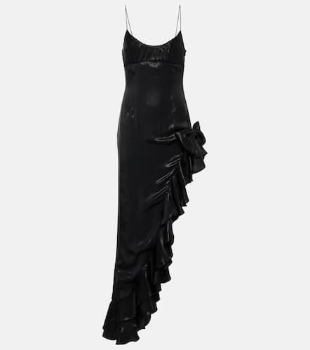 Ruffled asymmetrical midi dress - Alessandra Rich - Modalova