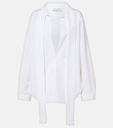 Alaïa Blusa de algodón con lazada - Alaia - Modalova