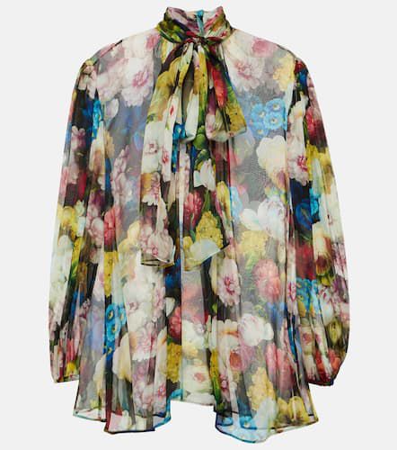 Blusa de chifón de seda floral - Dolce&Gabbana - Modalova