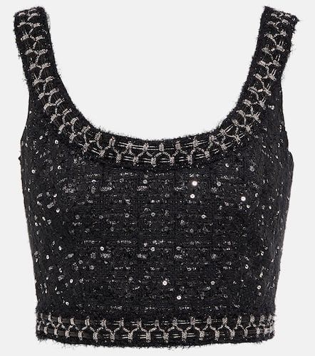 Embellished tweed crop top - Giambattista Valli - Modalova